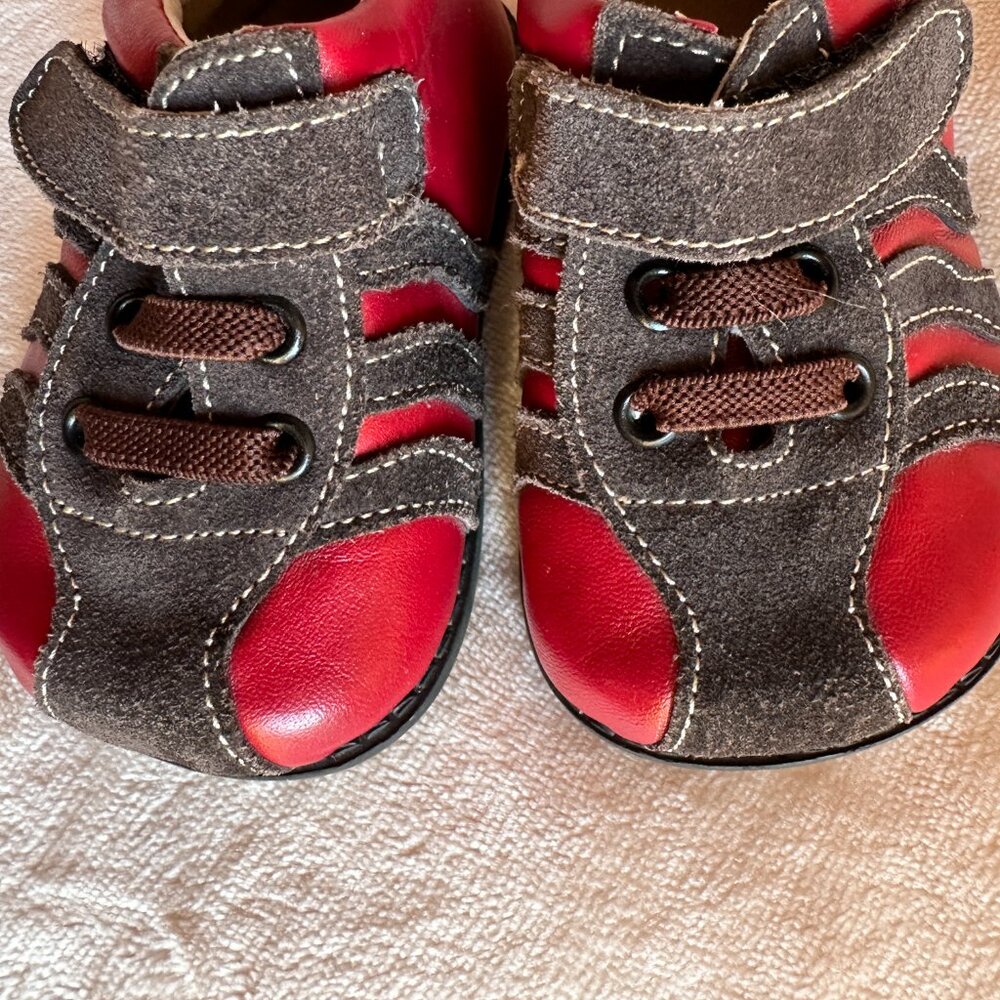 See Kai Run Leather Shoes Baby Size 3 Red Brown EUC - Picture 6 of 8